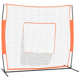 Vidaxl Baseball Net Portable 219x107x212 cm Steel Polyester Red Black