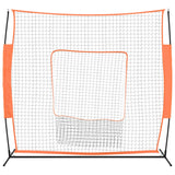 Vidaxl Baseball Net Portable 219x107x212 cm Steel Polyester Red Black