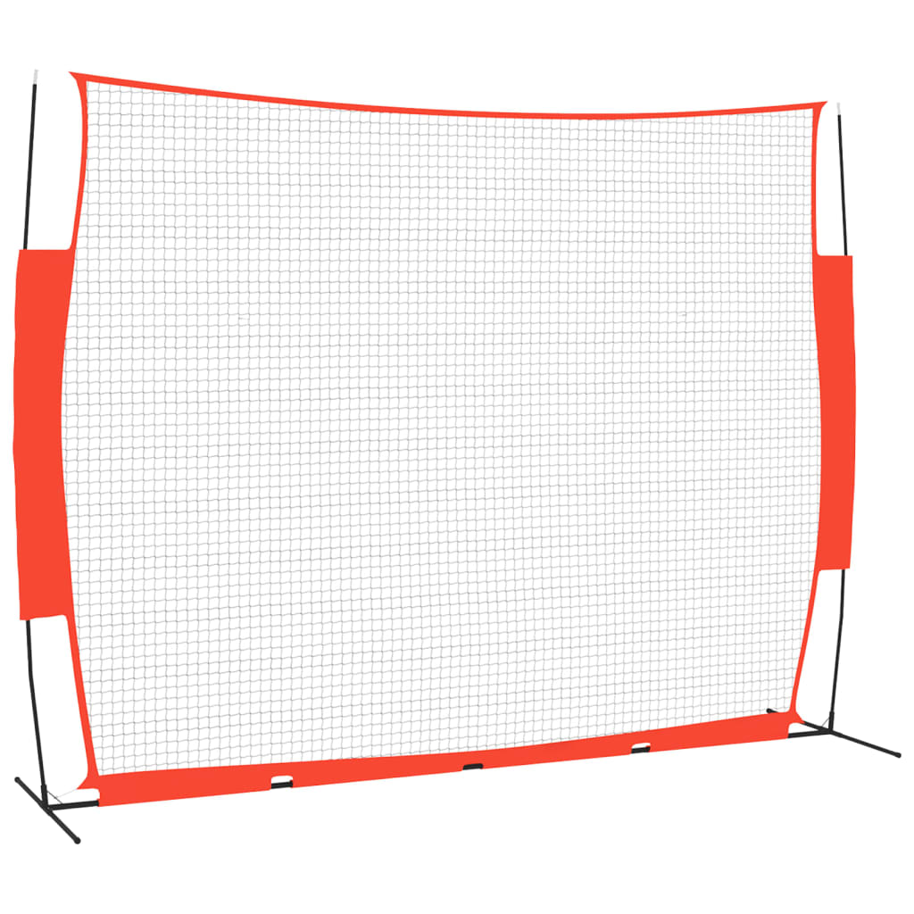 Vidaxl Baseball Net portatile 369x107x271 cm in acciaio in acciaio rosso nero