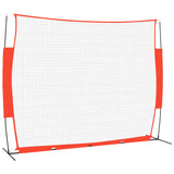 Vidaxl Baseball Net portatile 369x107x271 cm in acciaio in acciaio rosso nero