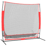 Vidaxl Baseball Net Portable 215x107x216 cm Polyester Svart och rött