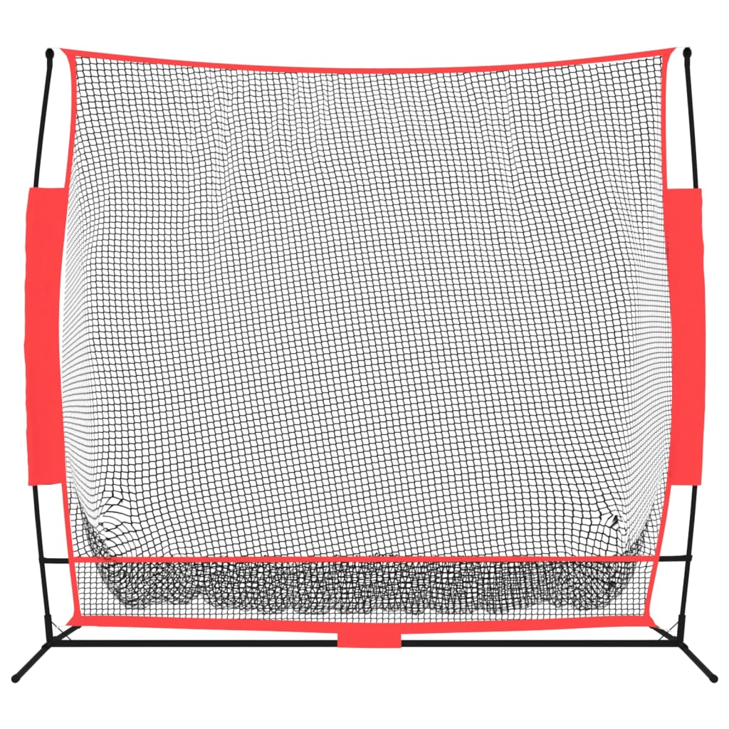 Vidaxl Baseball Net Portable 215x107x216 cm Polyester Svart och rött