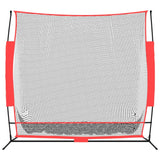 Vidaxl Baseball Net Portable 215x107x216 cm Polyester Svart och rött