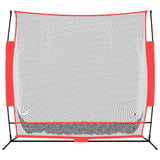 Vidaxl Baseball Net tragbar 215x107x216 cm Polyester schwarz und rot