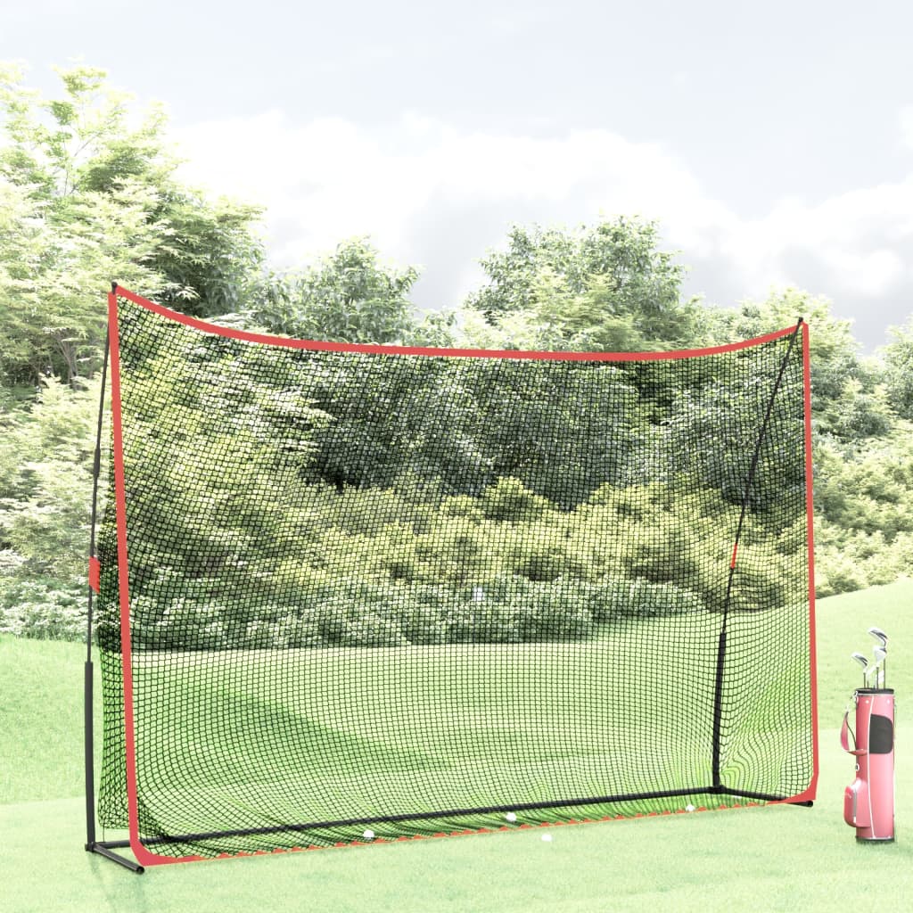 Vidaxl Golf Training Network 305x91x213 cm Polyester schwarz und rot