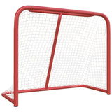 Vidaxl Hockey objetivo 183x71x122 cm poliéster rojo y blanco