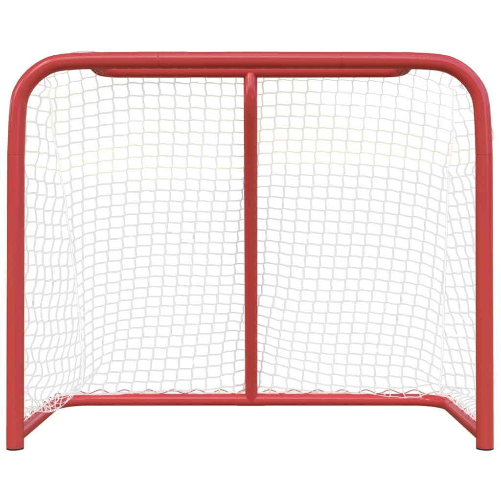 Vidaxl Hockey objetivo 183x71x122 cm poliéster rojo y blanco