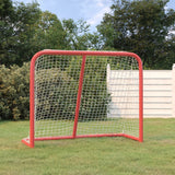 Vidaxx Hockeytor 183x71x122 cm Polyester rot und weiß