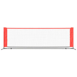 Vidaxl Tennisnet 300x100x87 cm poliéster negro y rojo