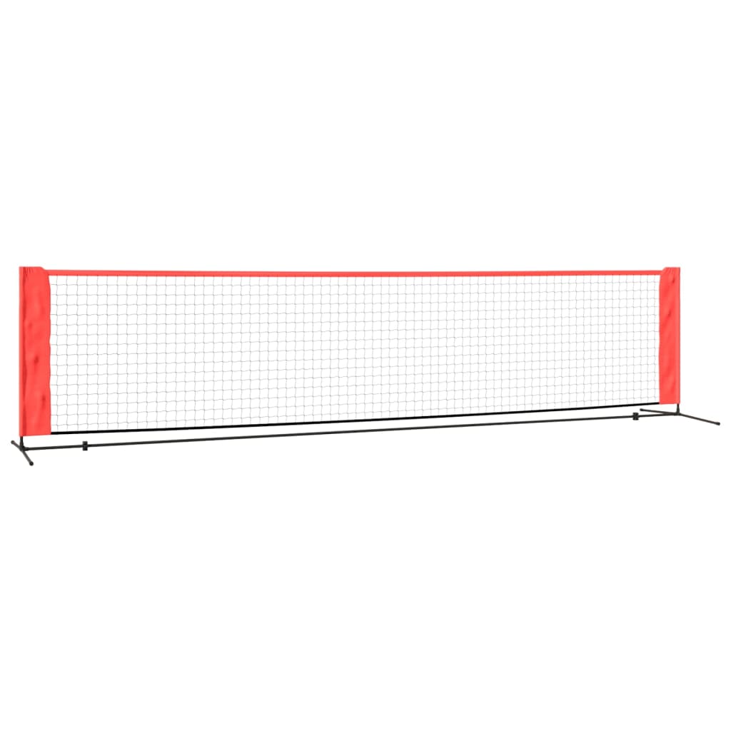 Vidaxl Tennisnet 400x100x87 cm poliestrowy i czerwony