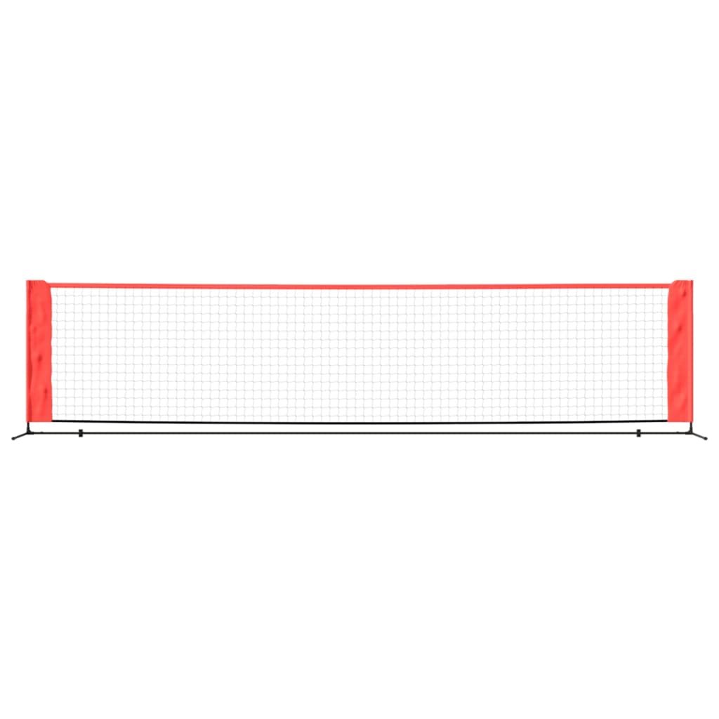 Vidaxl Tennisnet 400x100x87 cm poliestrowy i czerwony