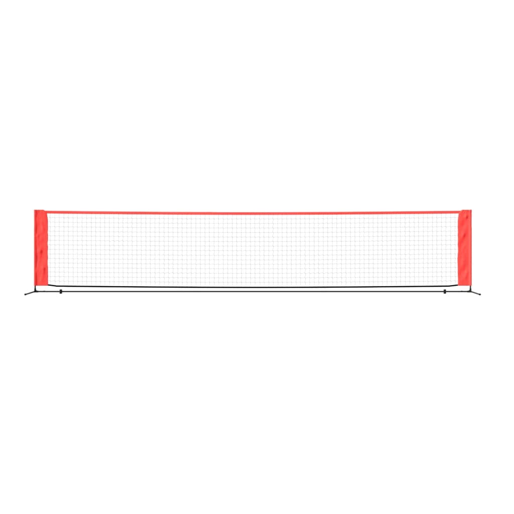 Vidaxl tennisnet 500x100x87 cm polyester zwart en rood