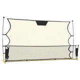 Vidaxl voetbal reboundnet 183x85x120 cm polyester zwart en geel