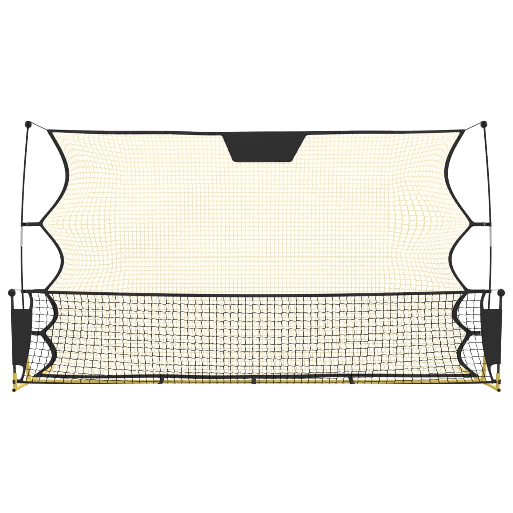 Vidaxl Football Reboundnet 183x85x120 cm Polyesterschwarz und Gelb