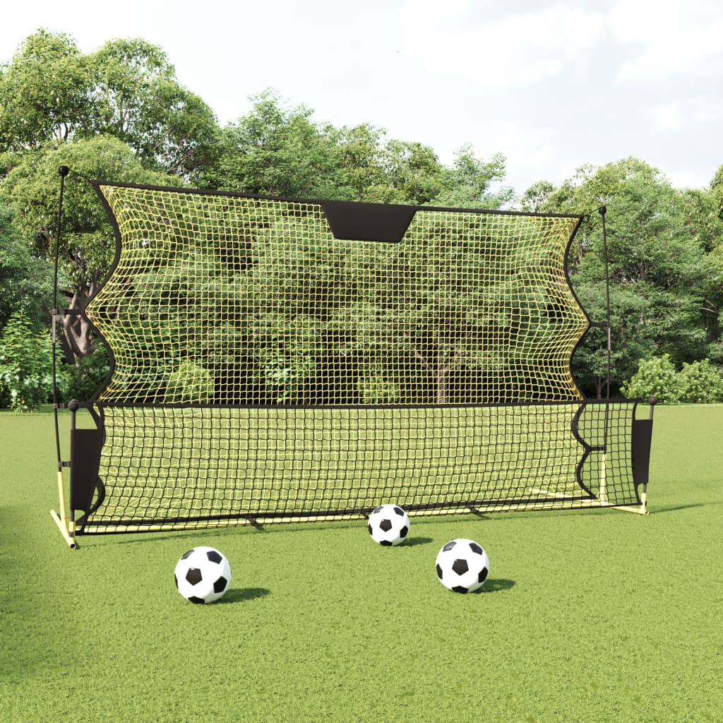 Vidaxl Football Reboundnet 183x85x120 cm Polyesterschwarz und Gelb