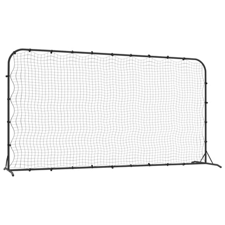 VidaXL Fußball-Rebounder 366x90x183 cm HDPE schwarz