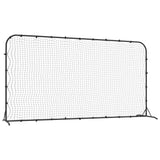 Vidaxl voetbal rebounder 366x90x183 cm hdpe zwart