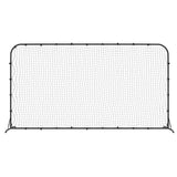 Vidaxl football rebounder 366x90x183 cm HDPE Black