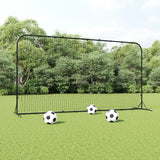 VidaXL Fußball-Rebounder 366x90x183 cm HDPE schwarz