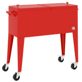 Vidaxx Kühlbox auf Rollen 92x43x89 cm rot