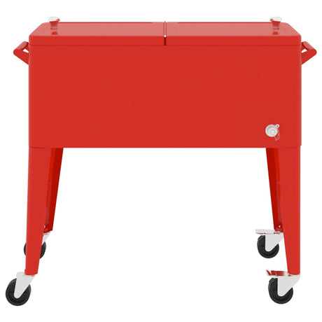 Vidaxx Kühlbox auf Rollen 92x43x89 cm rot