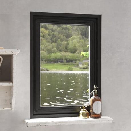 Vidaxx Insektenschutz für Fenster magnetisch 80x120 cm Anthrazit