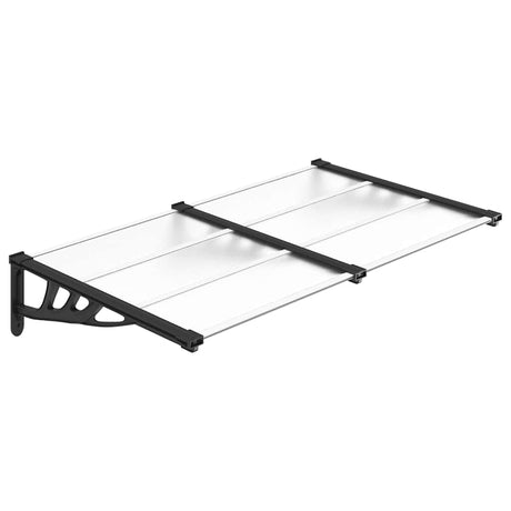 Vidaxx Türvordach 152,5x90 cm Polycarbonat schwarz und transparent