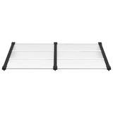 Vidaxx Türvordach 152,5x90 cm Polycarbonat schwarz und transparent