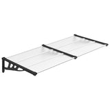 Vidaxx Türvordach 199x90 cm Polycarbonat schwarz und transparent