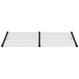 Vidaxx Türvordach 199x90 cm Polycarbonat schwarz und transparent