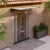 Vidaxl Port Canopy 199x90 cm Policarbonato nero e trasparente