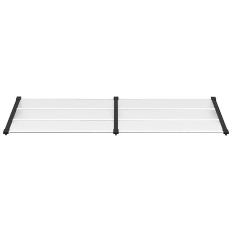Vidaxx Türvordach 239x90 cm Polycarbonat schwarz und transparent