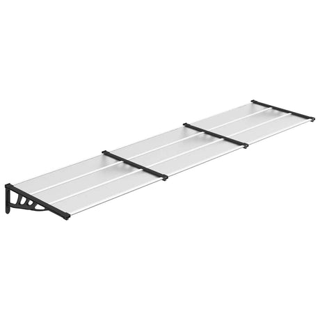 Vidaxx Türvordach 358,5x90 cm Polycarbonat schwarz und transparent