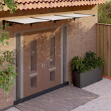 Vidaxx Türvordach 358,5x90 cm Polycarbonat schwarz und transparent