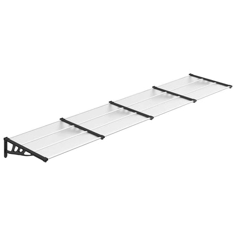 Vidaxx Türvordach 396x90 cm Polycarbonat schwarz und transparent