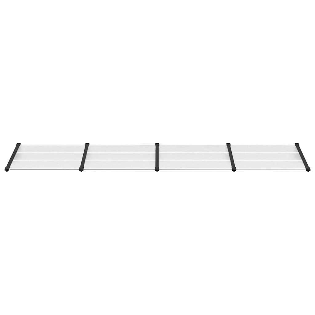 Vidaxx Türvordach 396x90 cm Polycarbonat schwarz und transparent