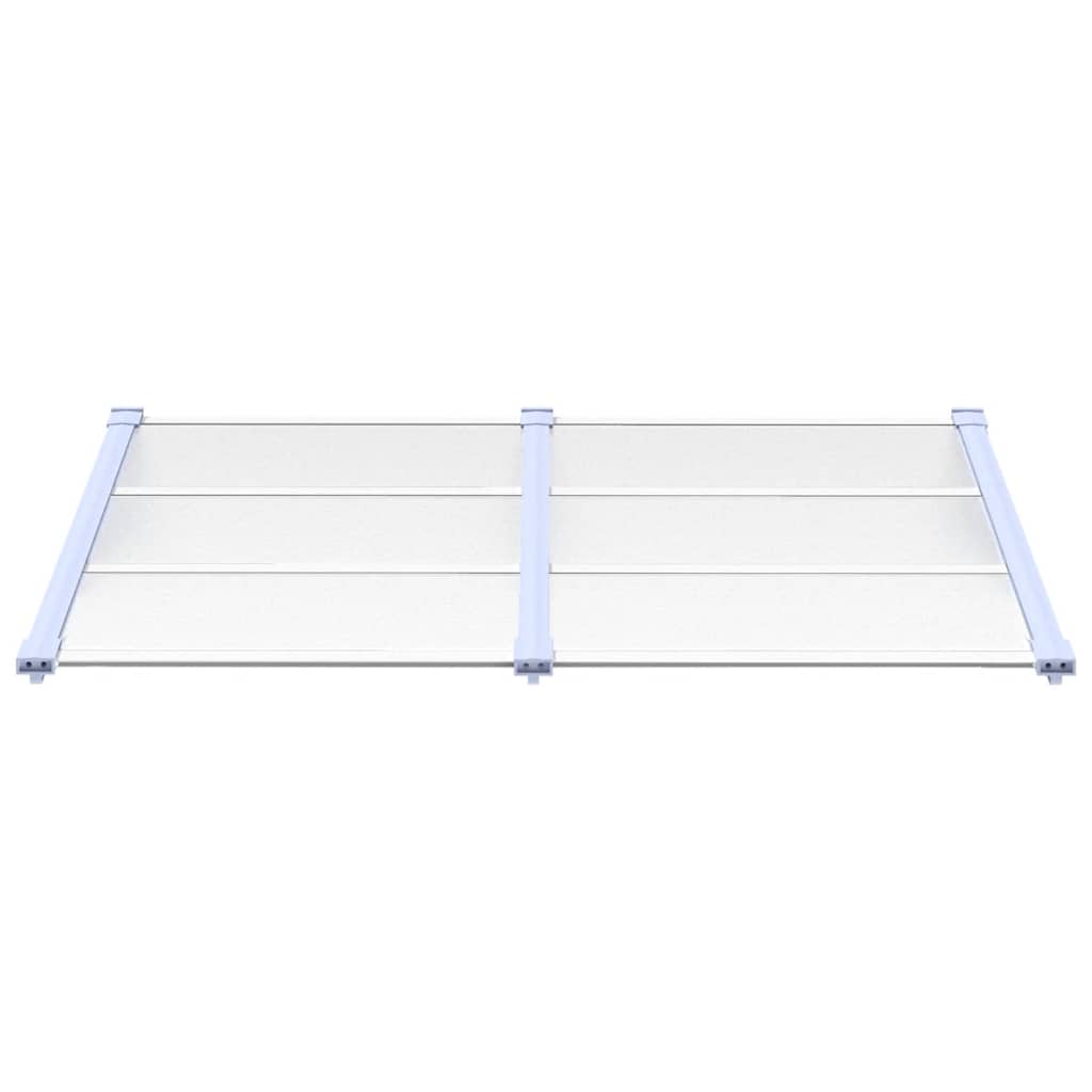 Vidaxx Türvordach 152,5x90 cm Polycarbonat grau und transparent