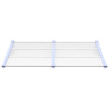 Vidaxx Türvordach 152,5x90 cm Polycarbonat grau und transparent