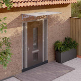 Vidaxx Türvordach 152,5x90 cm Polycarbonat grau und transparent