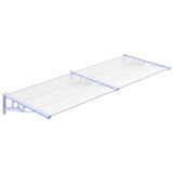 Vidaxx Türvordach 239x90 cm Polycarbonat grau und transparent