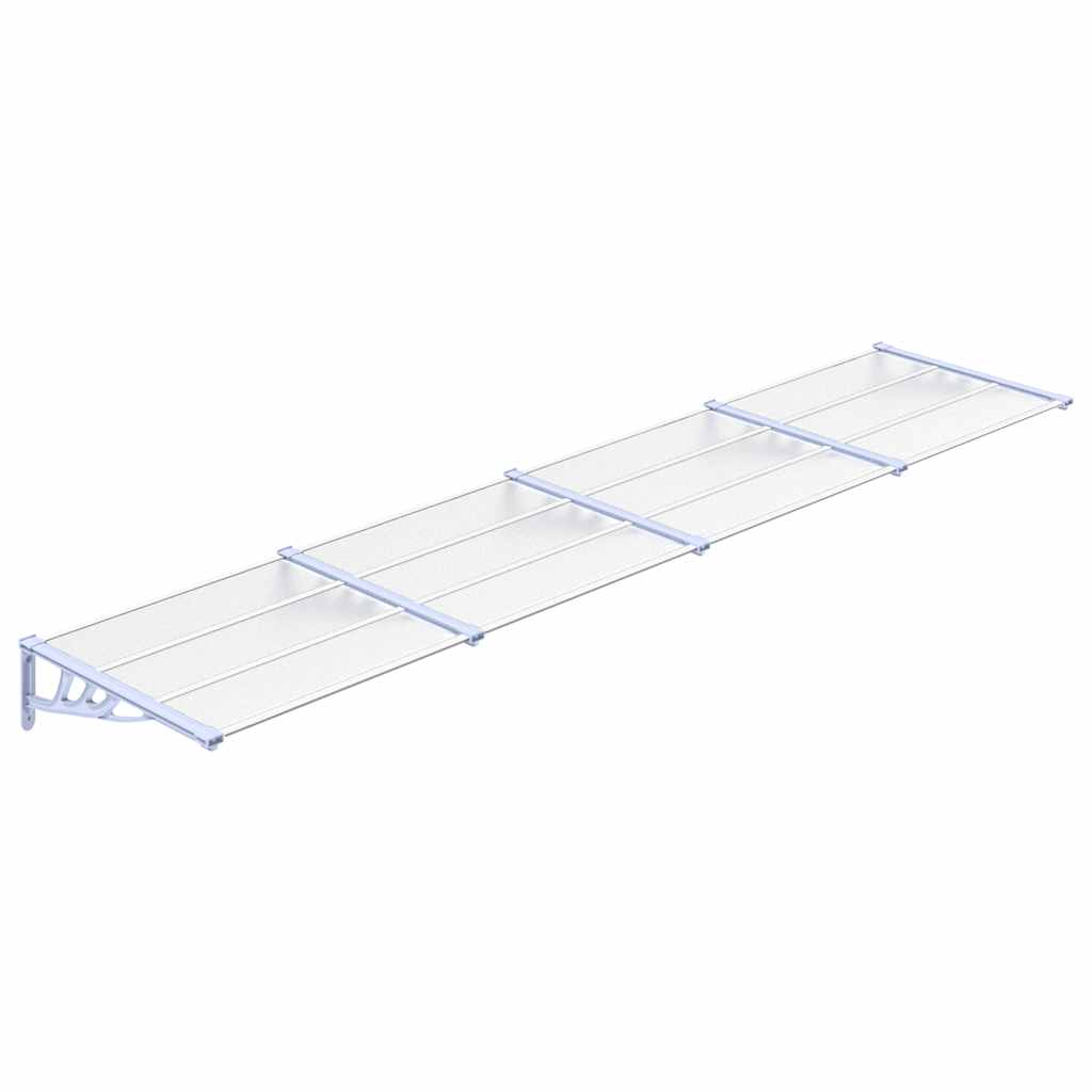 Vidaxx Türvordach 396x90 cm Polycarbonat grau und transparent
