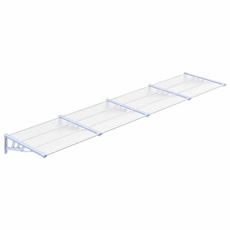Vidaxx Türvordach 396x90 cm Polycarbonat grau und transparent
