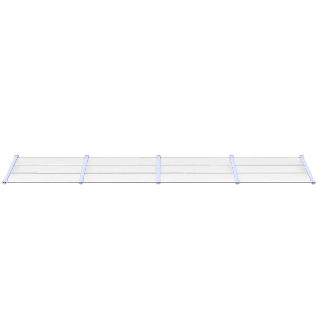 Vidaxx Türvordach 396x90 cm Polycarbonat grau und transparent