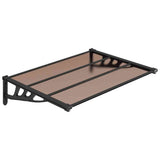 Vidaxx Türvordach 122x90 cm Polycarbonat schwarz