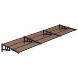 Vidaxx Türvordach 297,5x90 cm Polycarbonat schwarz