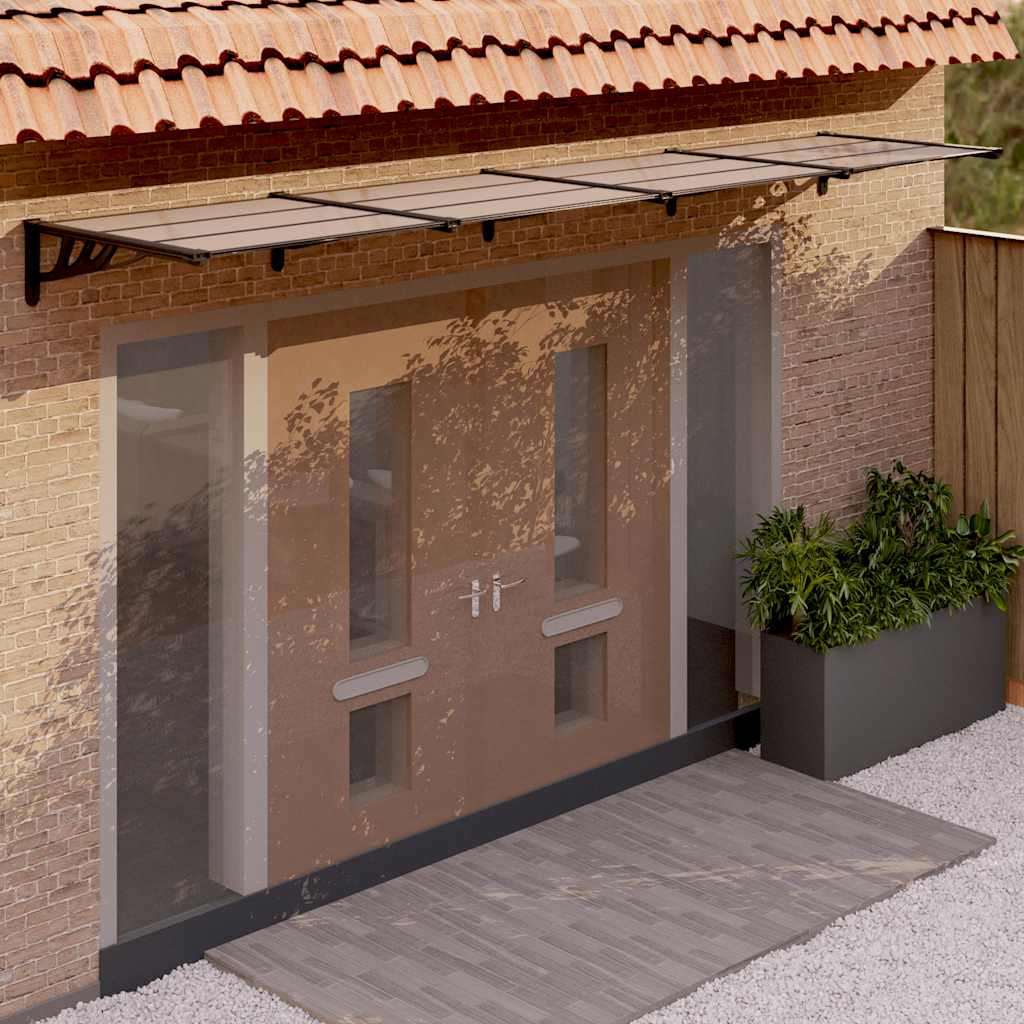 Vidaxx Türvordach 396x90 cm Polycarbonat schwarz