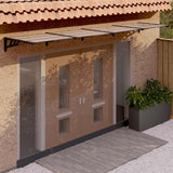 Vidaxx Türvordach 396x90 cm Polycarbonat schwarz