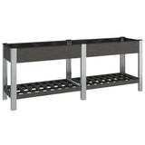 VidaXL Pflanzgefäß erhöht mit Regal 200x50x75 cm hkc grau