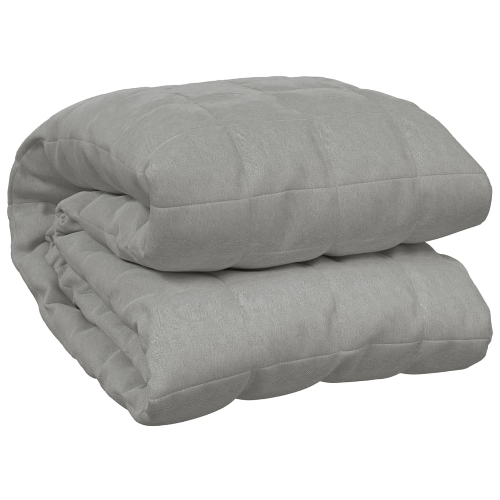 VIDAXL Coperta debole 152x203 cm 7 kg di tessuto grigio