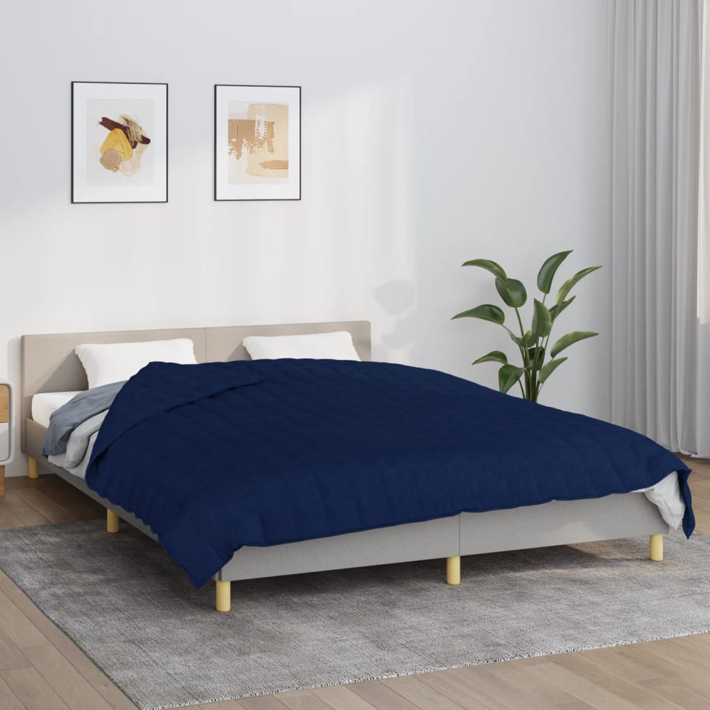 Vidaxx Gewichtsdecke 220x240 cm 15 kg Stoff blau